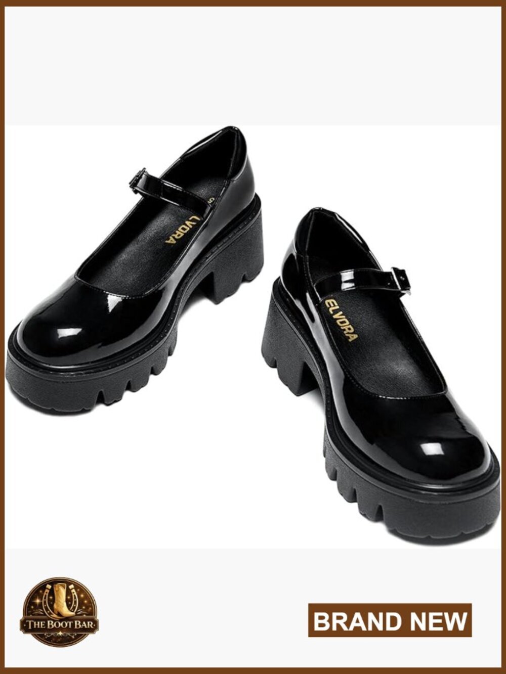 Chunky Platform Mary Jane Pumps with Ankle Strap - Block Heel Dress Shoes